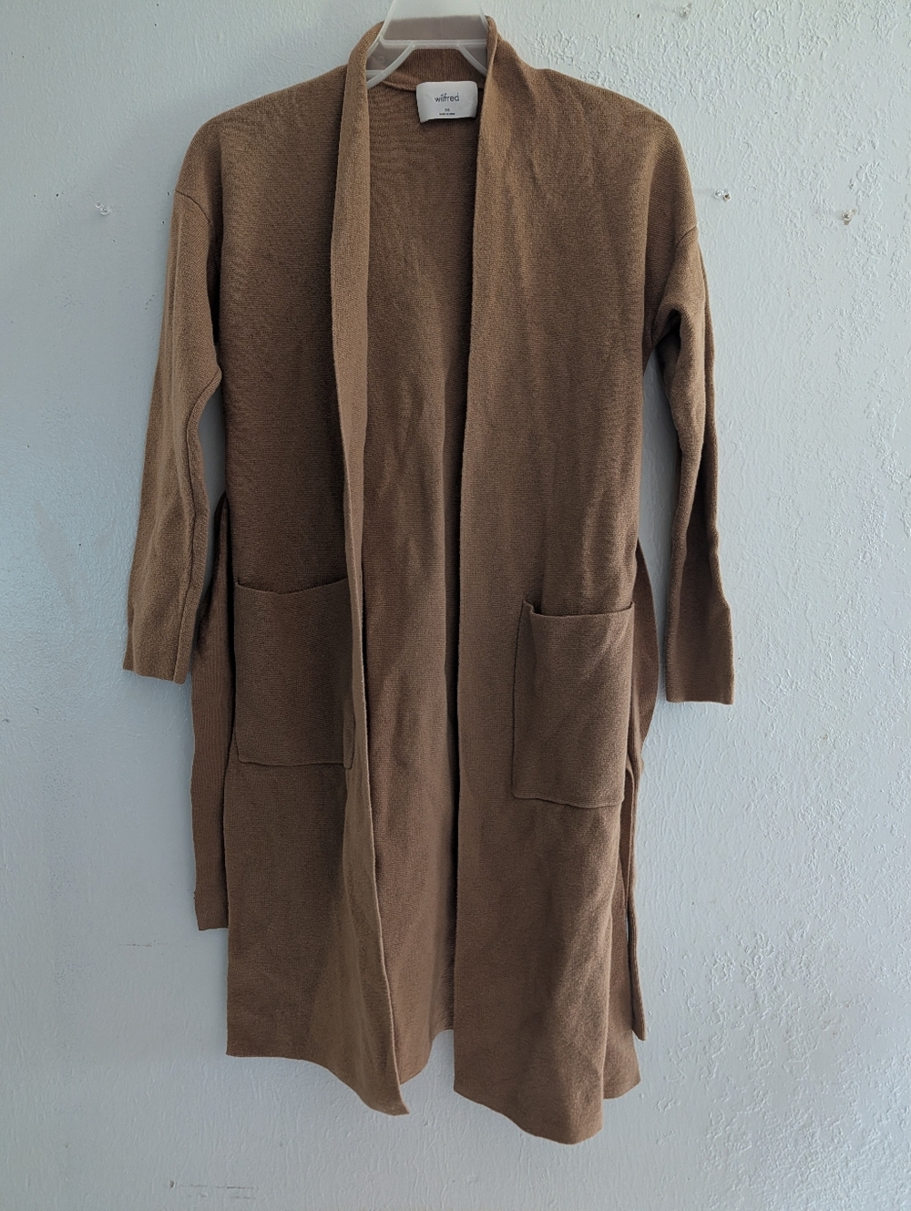 Wilfred Long Open-Front Pocket Cardigan Cardigan - Brown